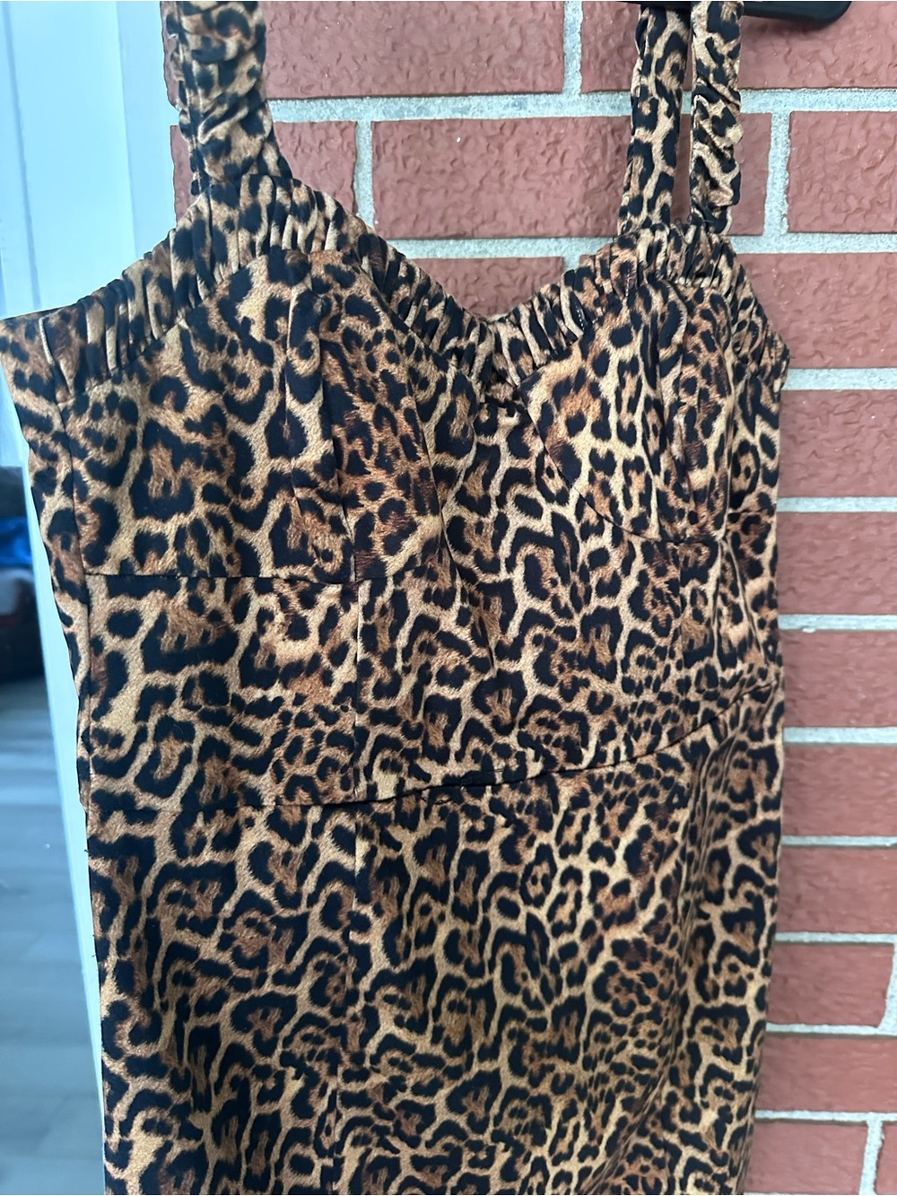 Zara Leopard Print Bustier Mini Dress | Size M | | Like New - Picture 4 of 9
